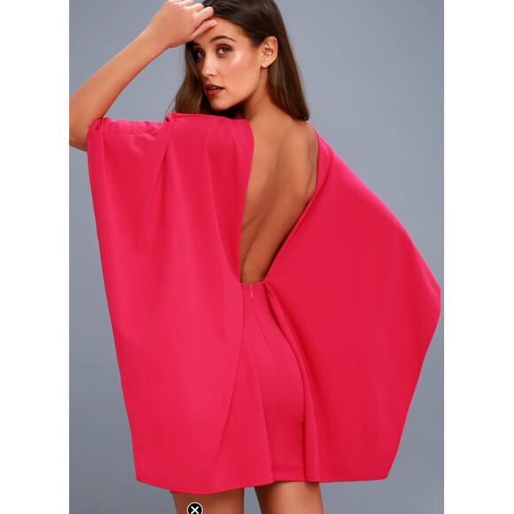 Lulus Dress Womens Medium Best is Yet to Come Fuchsia Pink Backless Mini - Picture 1 of 11